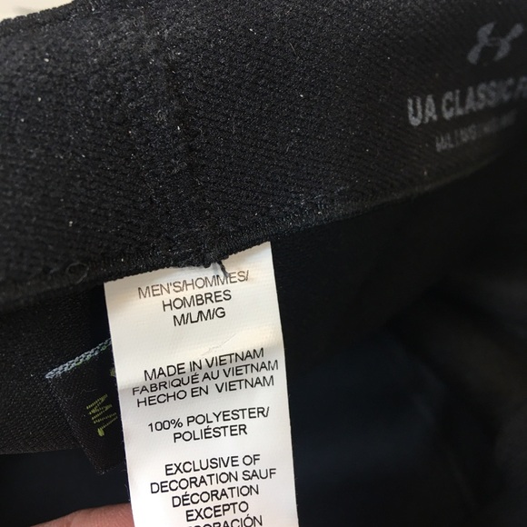 Under Armour Freedom UA Classic Fit hat cap mens M/L flex fitted black - Picture 9 of 9